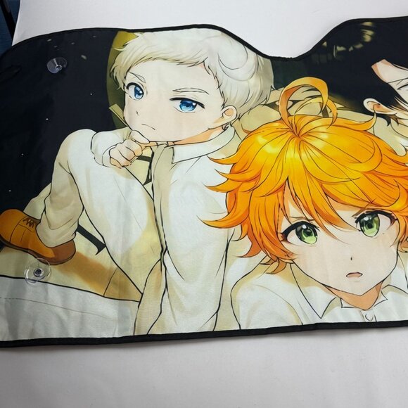 Anime Emma Norman Ray Car Sunshade UV Foldable Shield The Promised Neverland - Picture 3 of 8